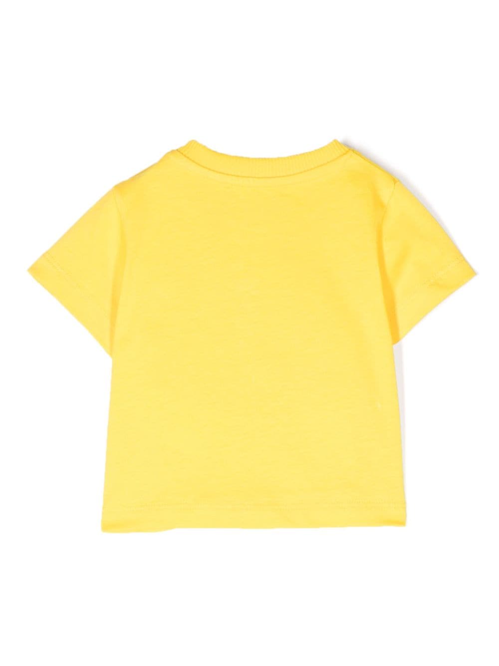 Shop Moschino Logo-print Cotton T-shirt In Gelb
