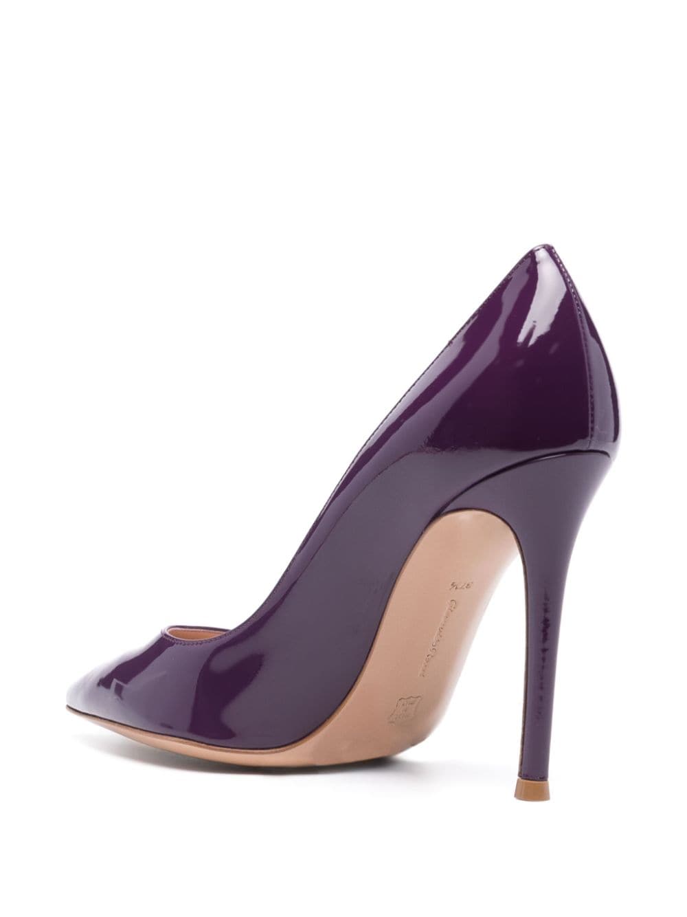 Shop Gianvito Rossi 105mm Patent-leather Pumps In Purple