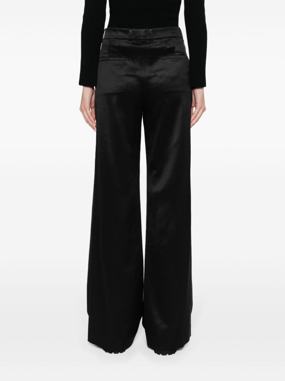 Shop Chloé High-waist Wide-leg Trousers In Schwarz