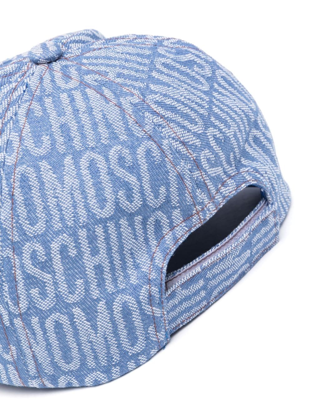 Shop Moschino Logo-jacquard Two-tone Baseball Cap In Blue
