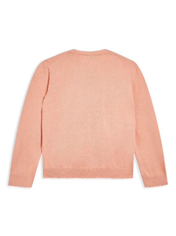 Stella McCartney Kids Sunflower intarsia-knit Cotton Cardigan