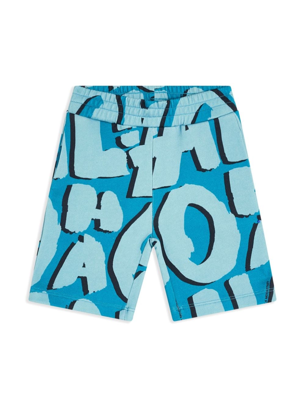 Shop Stella Mccartney Aloha Cotton Shorts In Blue
