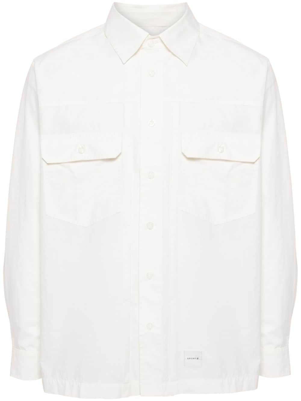 Shop Sport B. By Agnès B. Pocket Poplin Shirt In White