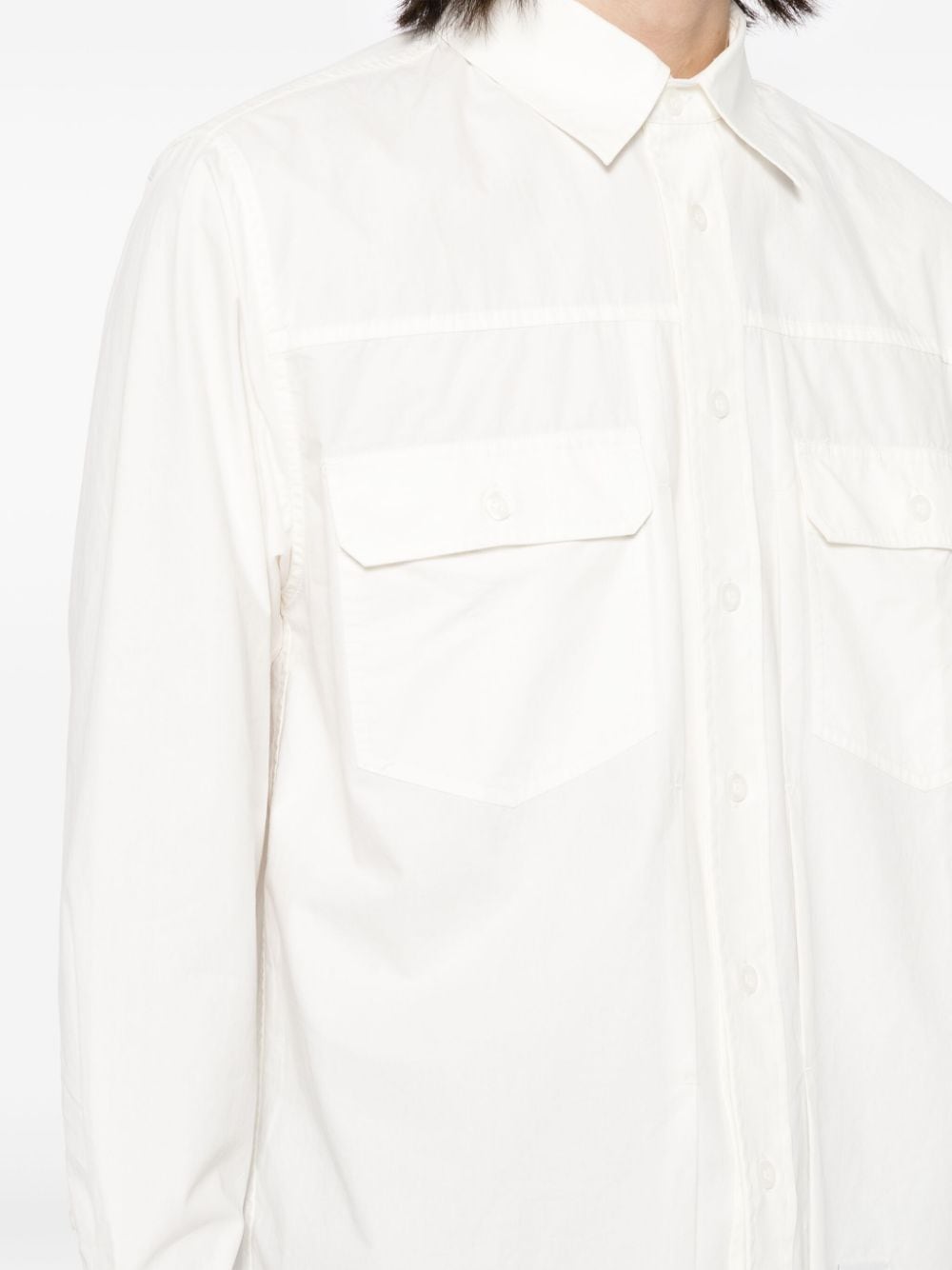 Shop Sport B. By Agnès B. Pocket Poplin Shirt In White