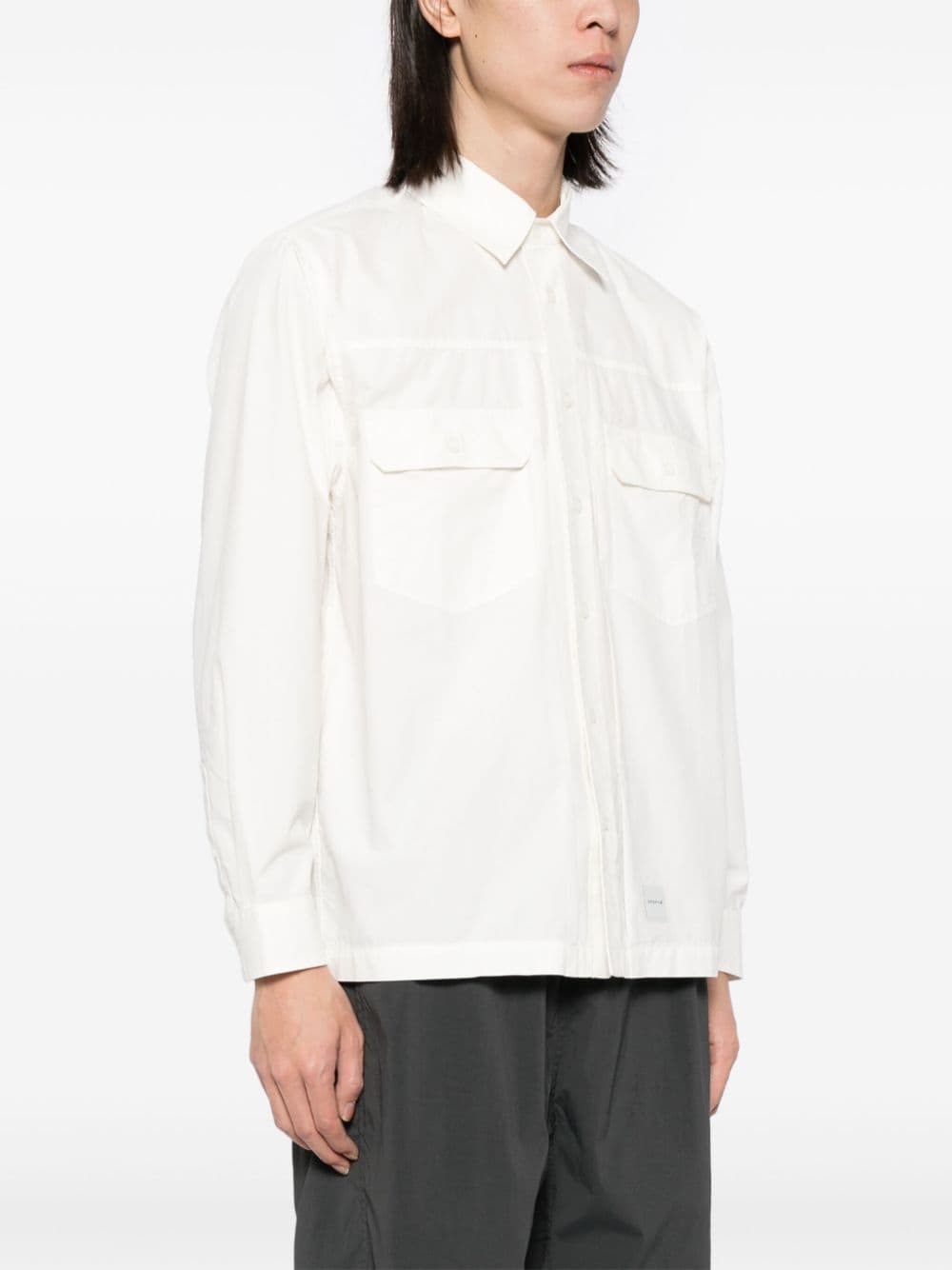 Shop Sport B. By Agnès B. Pocket Poplin Shirt In White