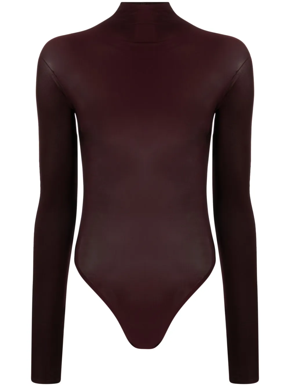 Alaïa mock-neck long-sleeve bodysuit | Red | Image 1