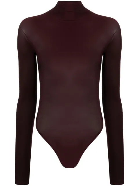 Alaïa mock-neck long-sleeve bodysuit