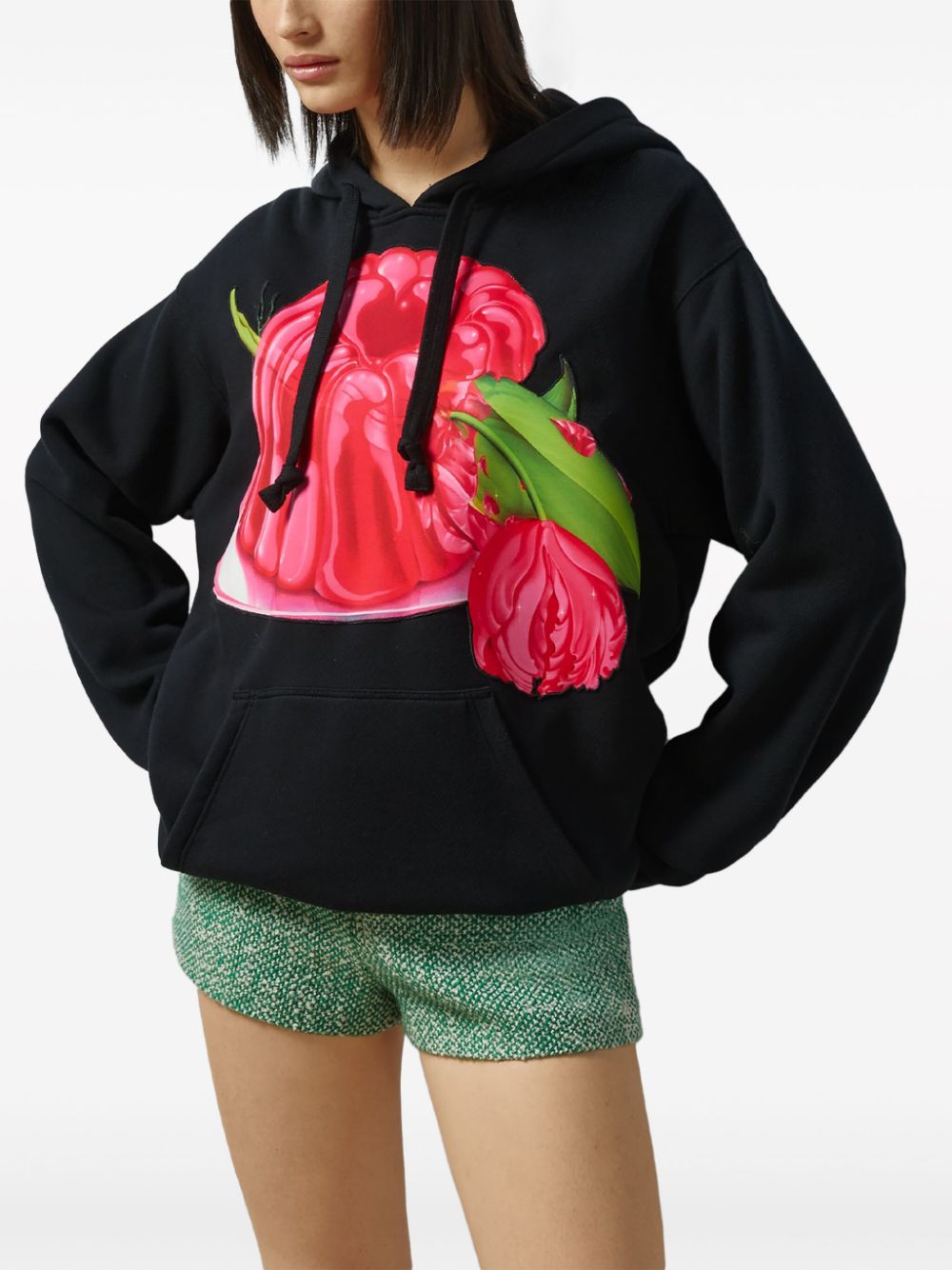 Gucci Katoenen hoodie met print Zwart