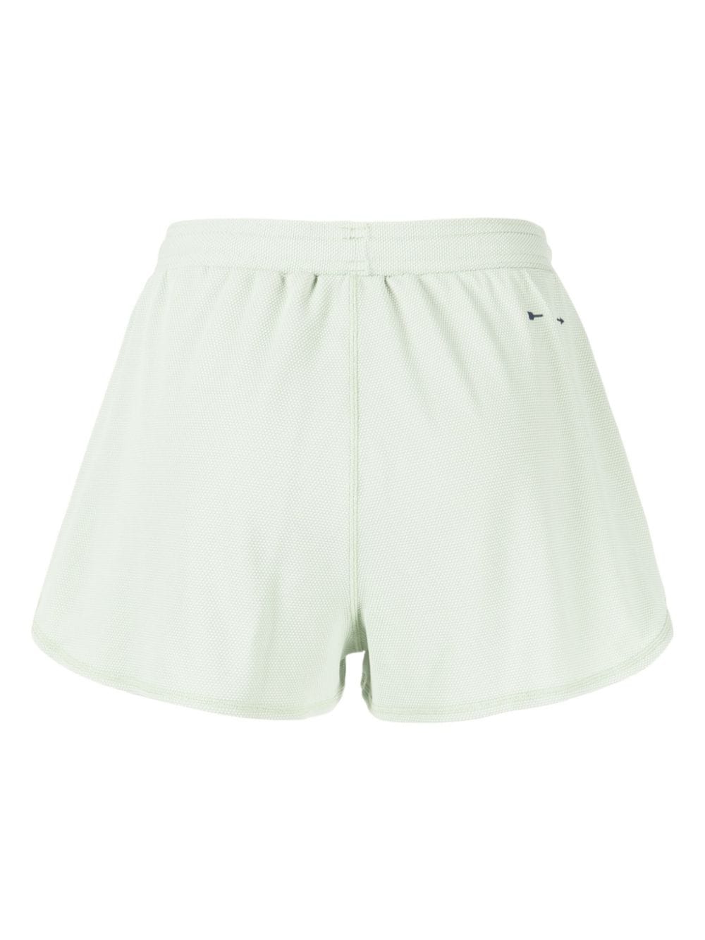 Shop The Upside Logo-print Mid-rise Mini Shorts In Green