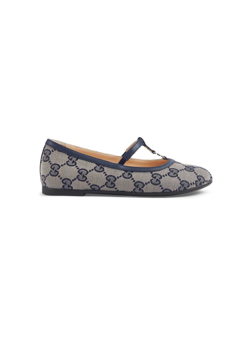 Gucci Kids Double G cotton loafers Blue
