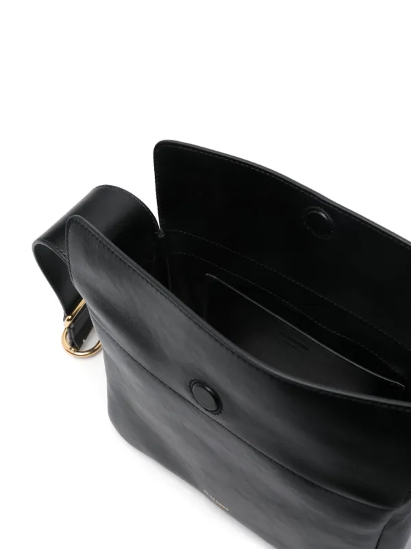 JIL SANDER ブラック レザー ショルダーバッグ 保存袋付き