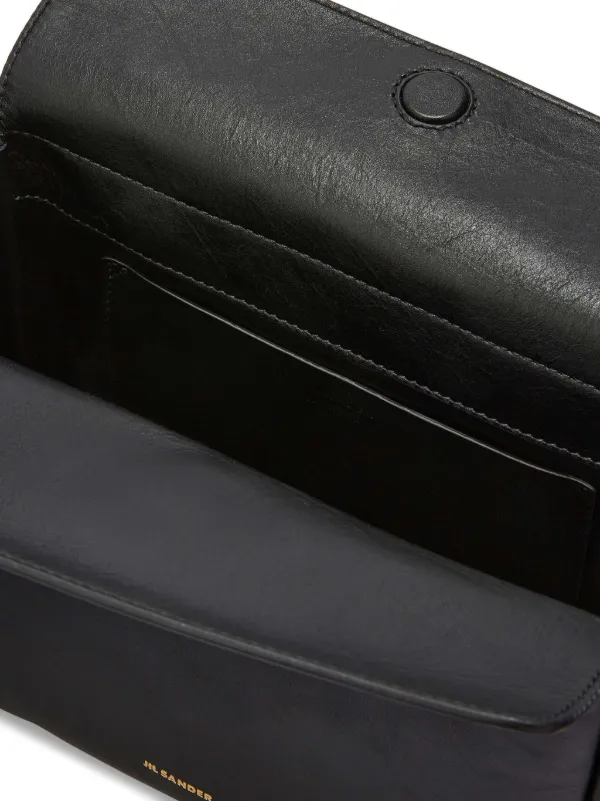 Jil Sander レザー ショルダーバッグ | ブラック | FARFETCH JP