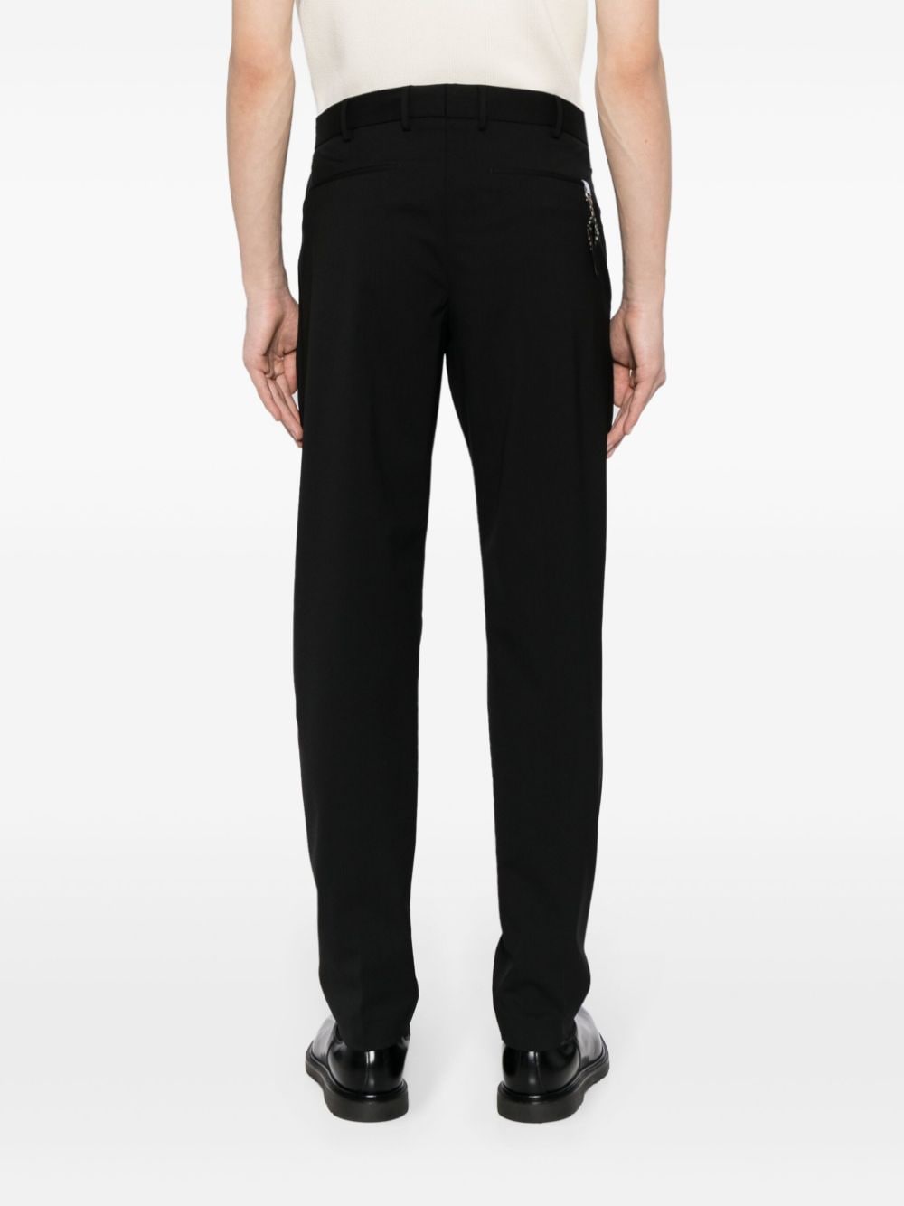 Shop Pt Torino Rebel Straight-leg Trousers In Black