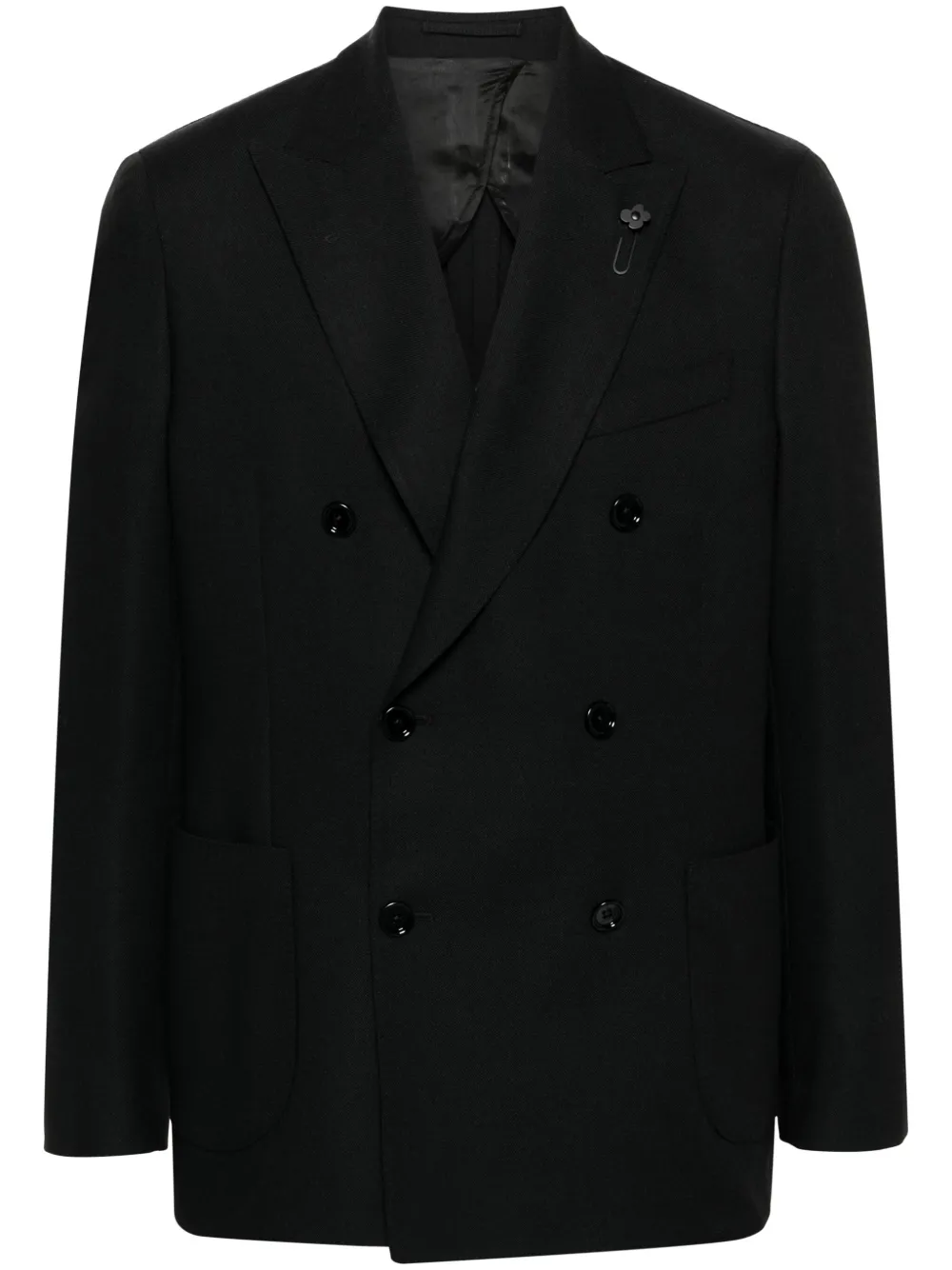 Lardini Blazer met dubbele rij knopen Zwart