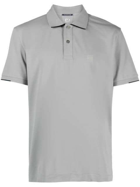 logo-print piqué-weave polo shirt