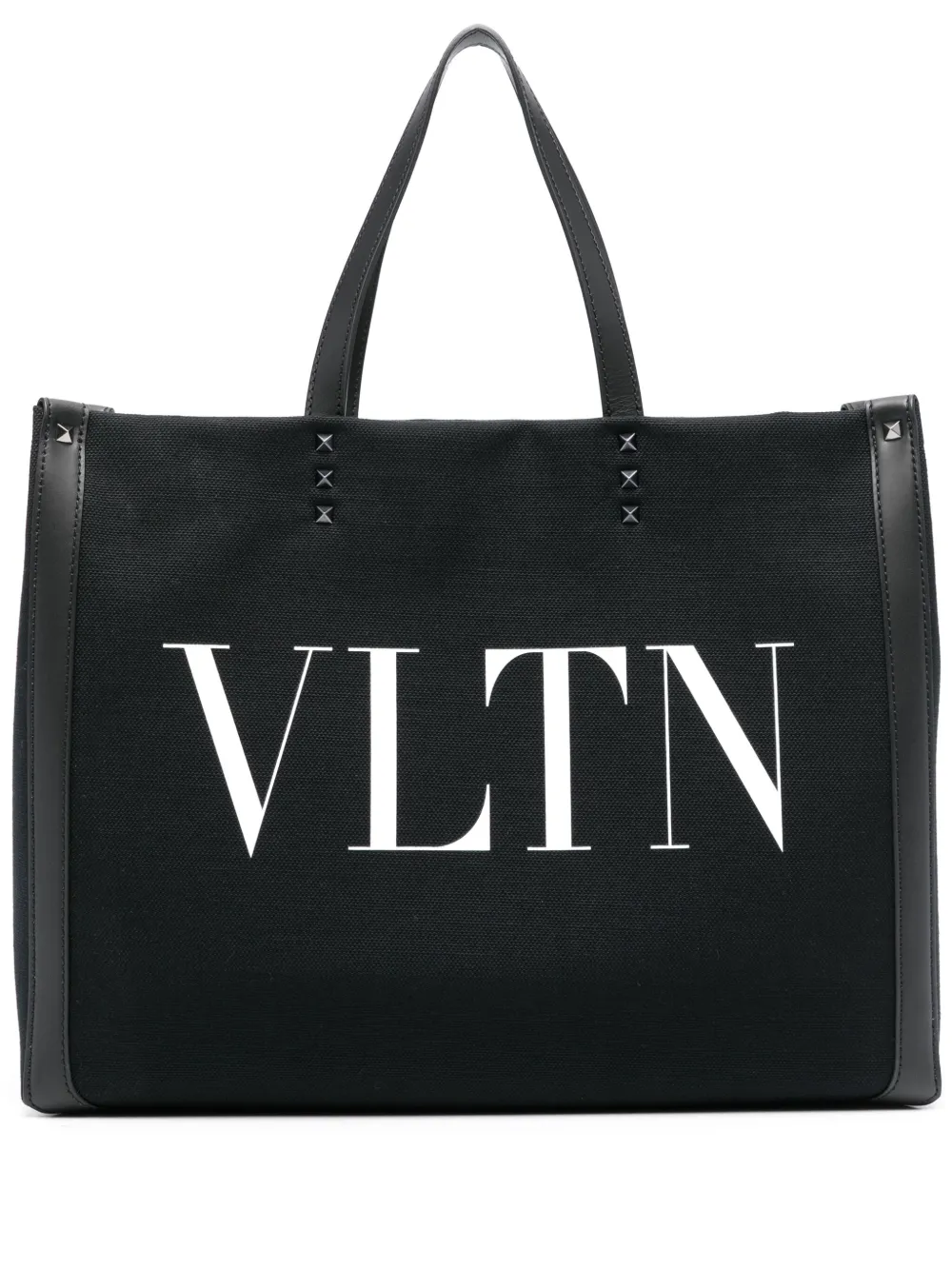Valentino Garavani Kleine shopper met VLTN print Zwart