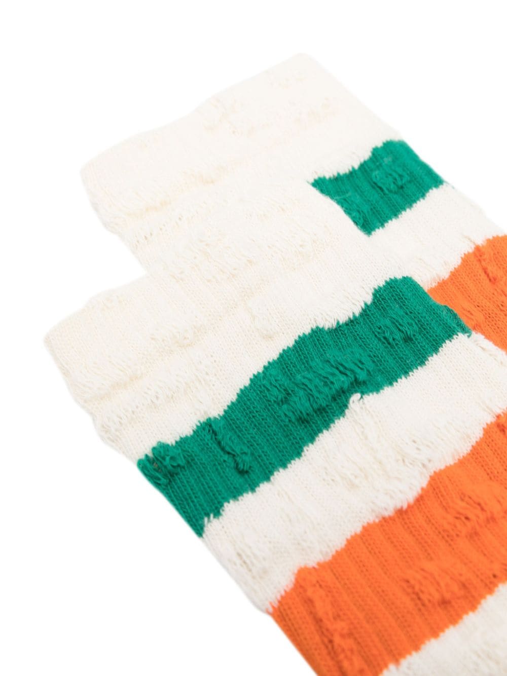 Shop Golden Goose Stripe-embellished Mid-calf Socks In Neutrals
