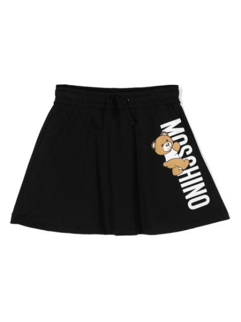 Moschino Kids falda con cordones y logo