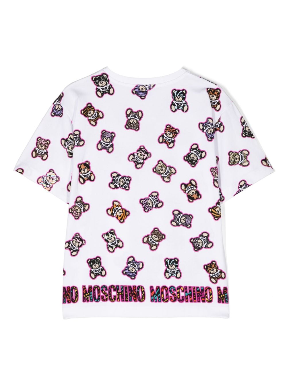 Shop Moschino Teddy Bear-print Jersey T-shirt In White