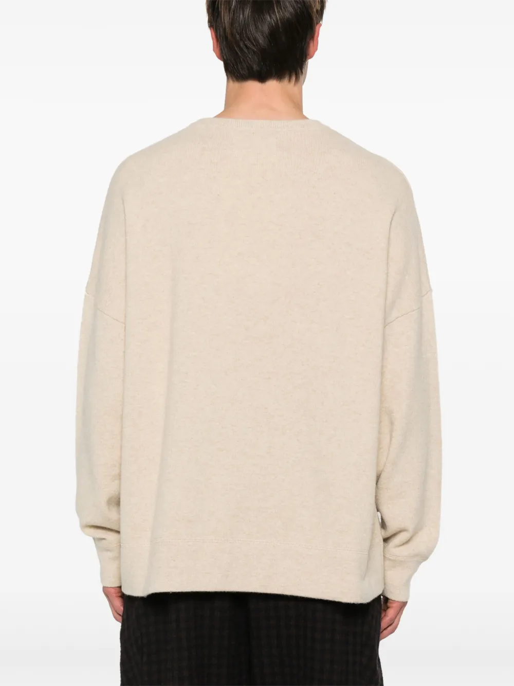 Shop Extreme Cashmere Drop-shoulder Jumper In Neutrals