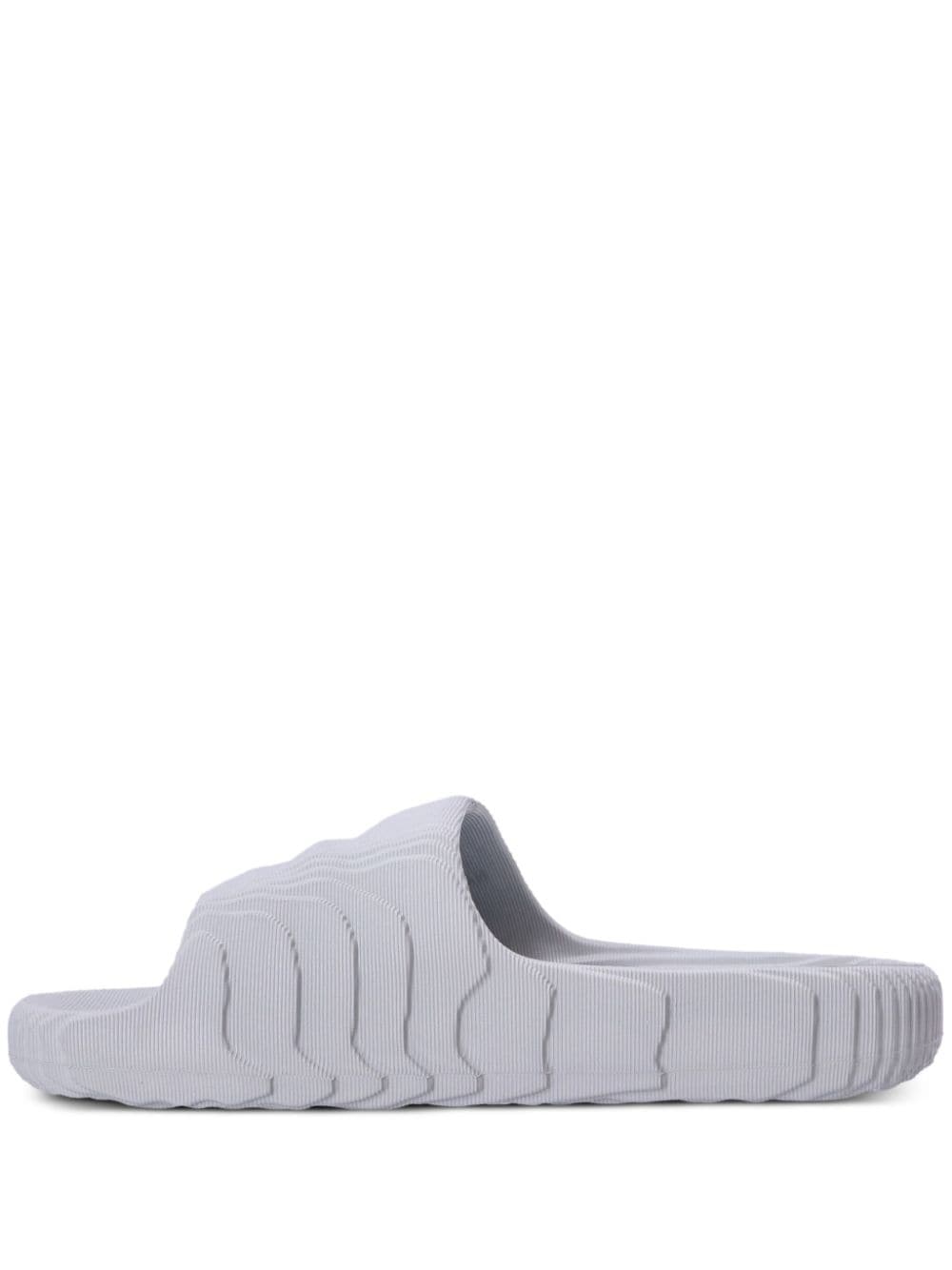 Shop Adidas Originals Club Adilette 22 Embossed Slippers In Grey