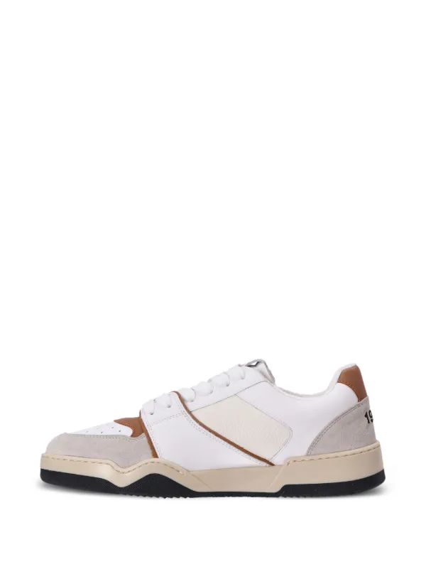 関税込 DSQUARED2 Spiker レザースニーカー 牛革 DSQUARED2 Spiker レザースニーカー | ホワイト | FARFETCH JP