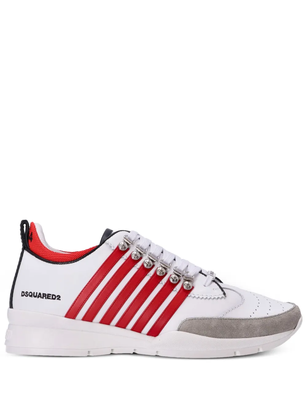 Dsquared2 Legendary striped leather sneakers White