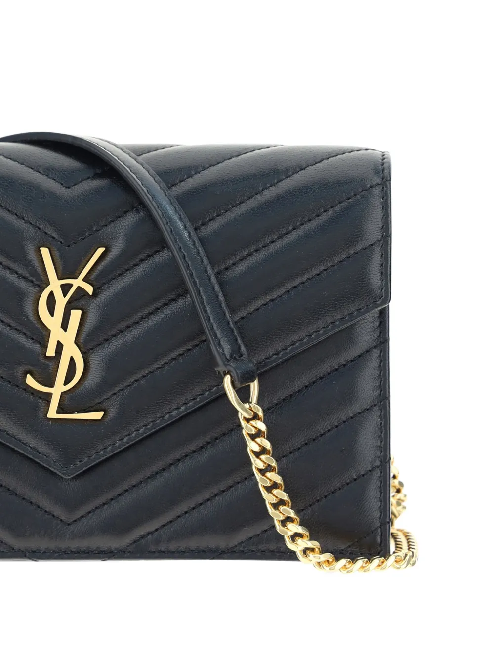 Saint Laurent Envelope Chain Wallet Black FARFETCH AE