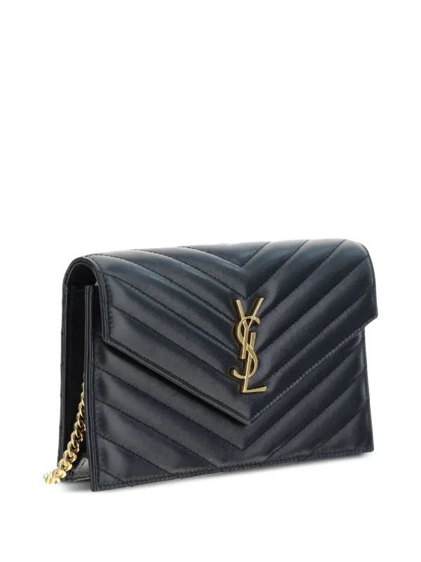 【SAINT LAURENT】ENVELOPE CHAIN WALLET Saint Laurent Envelope Chain Wallet | Black | FARFETCH