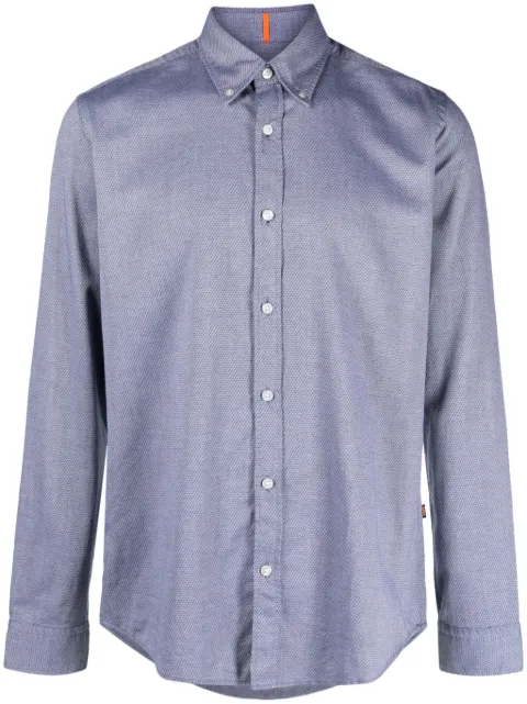 BOSS camisa con motivo en jacquard