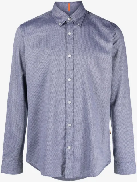 BOSS camisa con motivo en jacquard