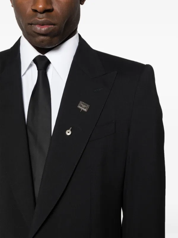 【DOLCE & GABBANA】 ブローチ Dolce & Gabbana logo-plaque rhinestone-embellished Brooch | Silver