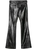 Courrèges Snaps Vinyl flared trousers - Black