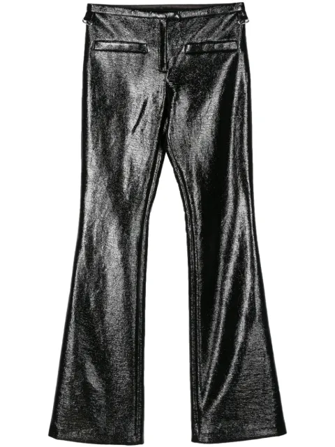 Courrèges Snaps Vinyl flared trousers