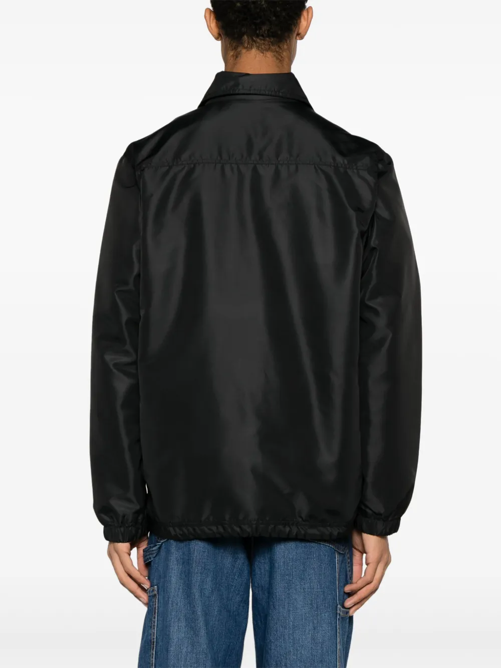 Shop Apc Aleksi Logo-patch Shirt Jacket In Black