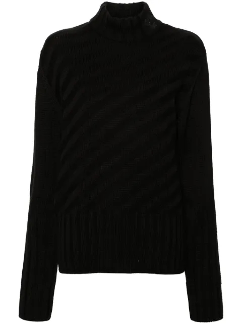 Versace Pre-Owned 2000s striped mock-neck jumper