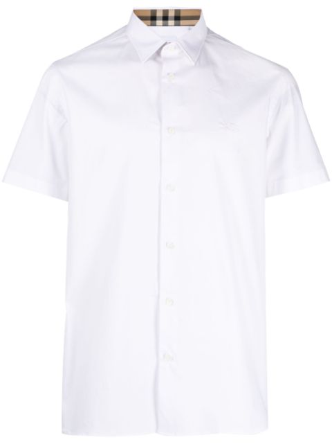 Burberry EKD-embroidered cotton shirt Men