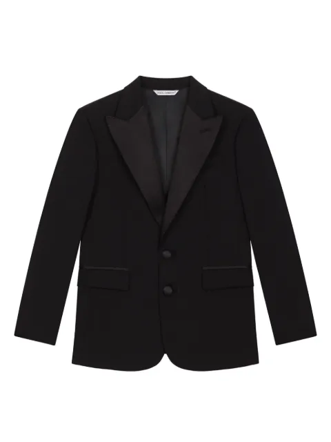 Dolce & Gabbana Kids blazer con acabado satinado y botones