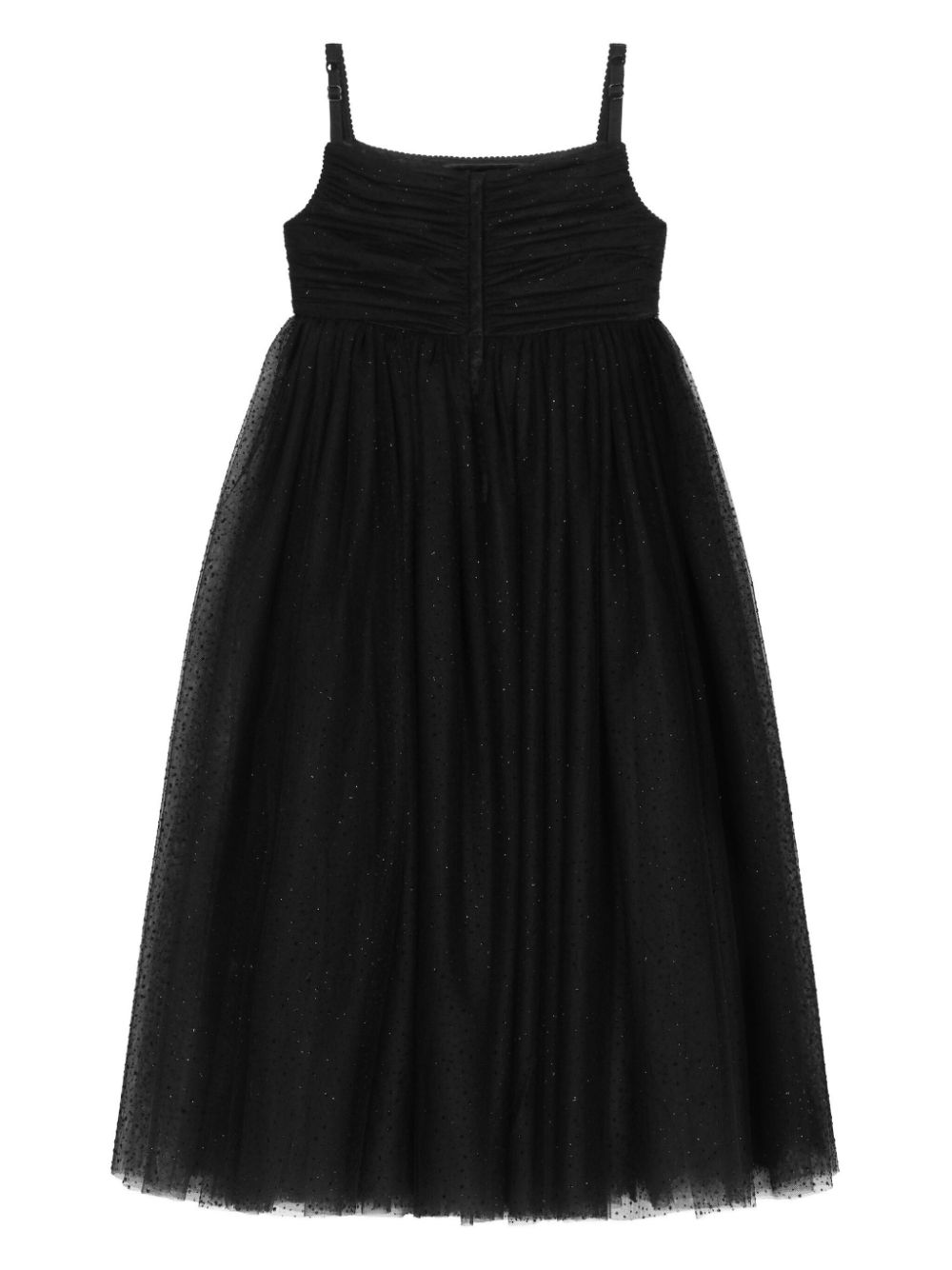 Dolce & Gabbana Kids Mouwloze tulen jurk Zwart