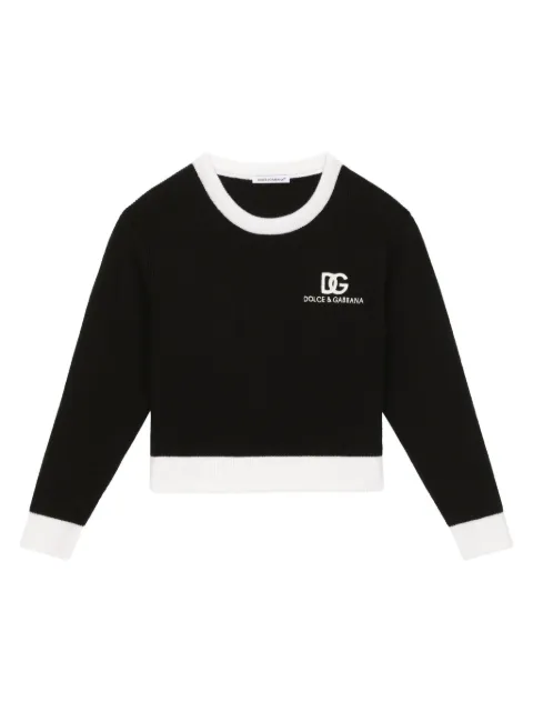 Dolce & Gabbana Kids suéter con motivo D&G en intarsia