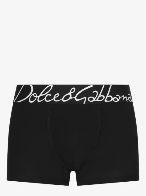 Dolce & Gabbana Jersey-Boxershorts mit Logo-Bund