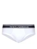 Dolce & Gabbana logo-waistband cotton briefs - White