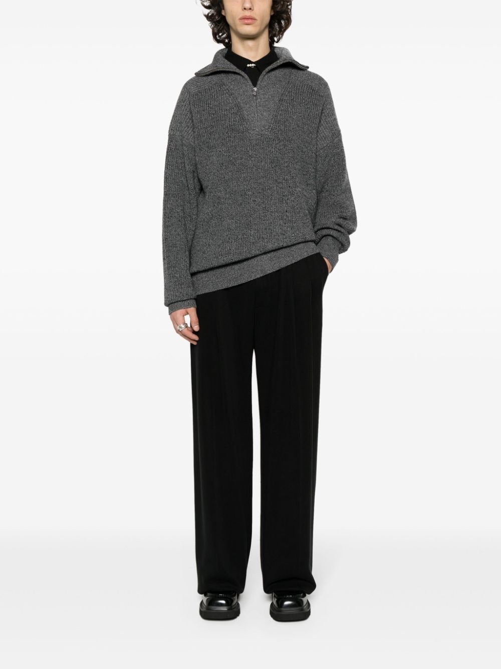 Shop Marant Bryson Fine-knit Jumper In Black