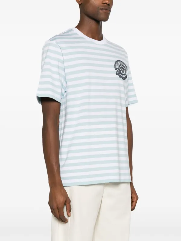 【送料&関税込】Versace Striped Cotton T-shirt Versace Nautical Stripe Cotton T-shirt | Blue | FARFETCH