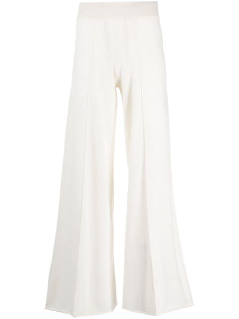 Lisa Yang high-waisted flared cashmere trousers