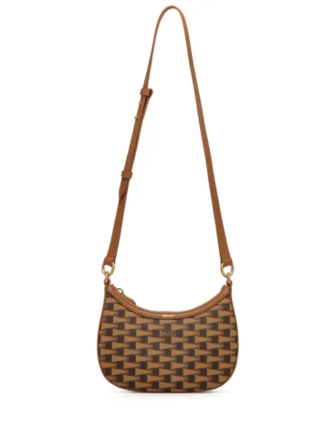 Bally monogram-pattern canvas crossbody bag