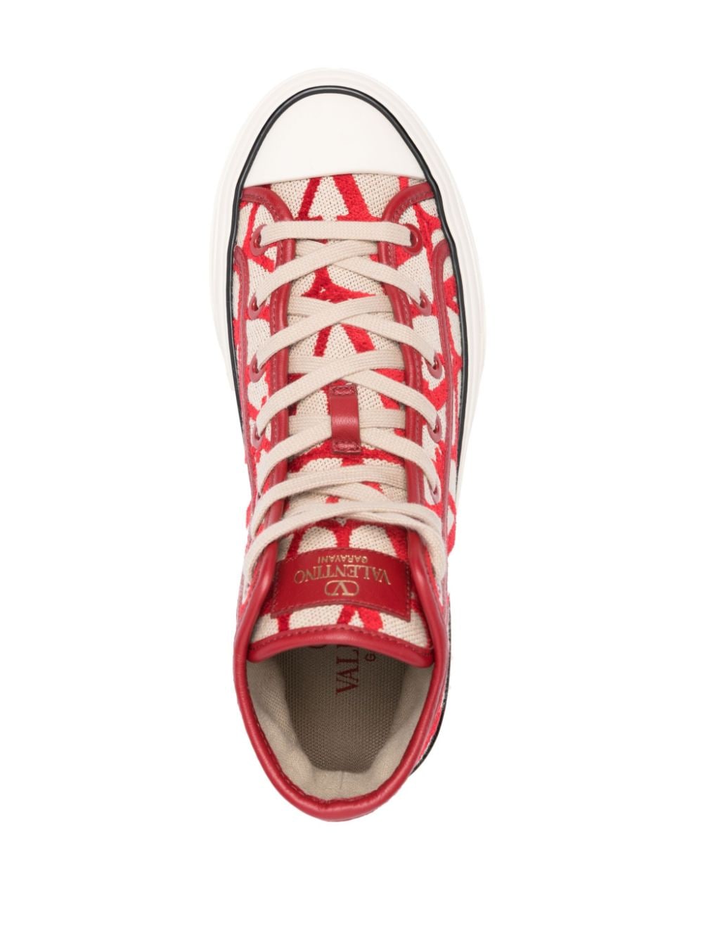 Shop Valentino Toile Iconographe Flocked Sneakers In Neutrals
