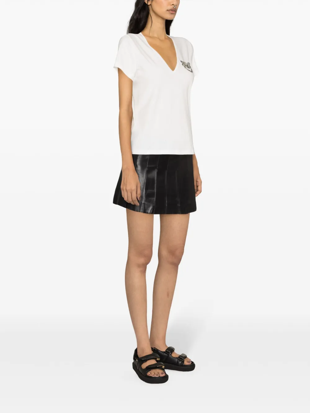 PINKO Black Cotton T-Shirt main image 0