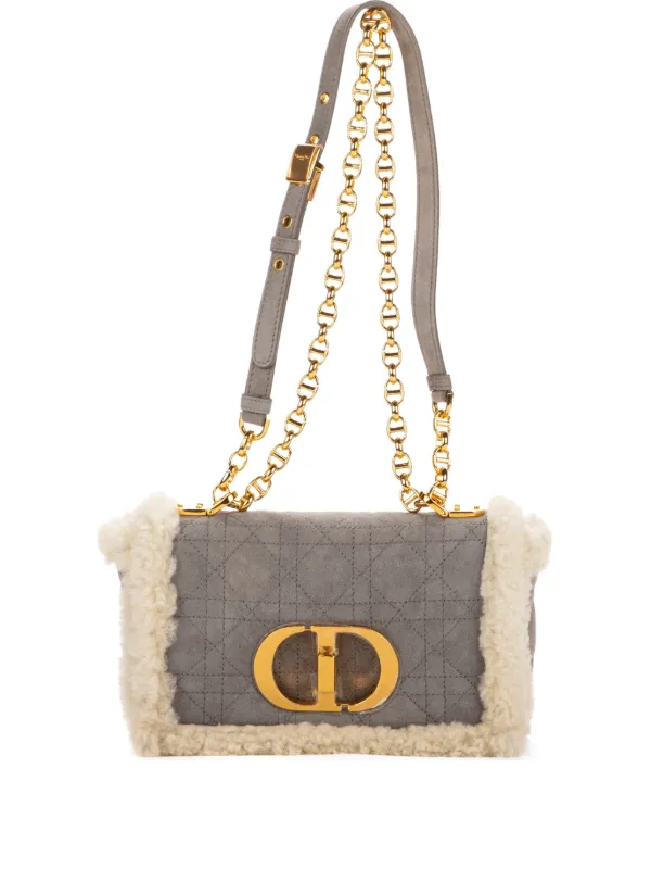 Christian Dior Pre-Owned シアリング キルティングバッグ | グレー 