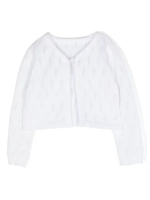 Lapin House pointelle-knit cotton cardigan